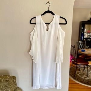 NWOT J.B.S. White Cold Shoulder Dress